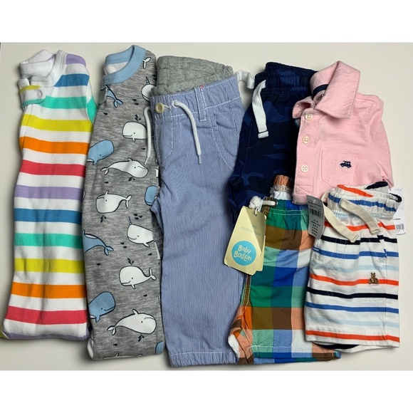 NWT BABY BOY SUMMER BUNDLE, SIZE 12- 18 MONTHS GAP, BABY BODEN, CARTER - Picture 1 of 9